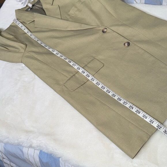 Topshop Blazer Oversized Asymmetrical Professional Business Jacket Size 6 - Picture 7 of 16